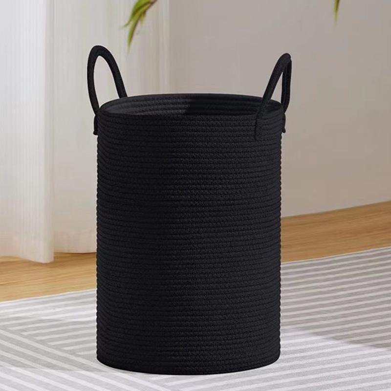 Handmade Cotton Rope Storage Basket, Nordic Style, Multi-Size & Color Options for Home & Living Room.
