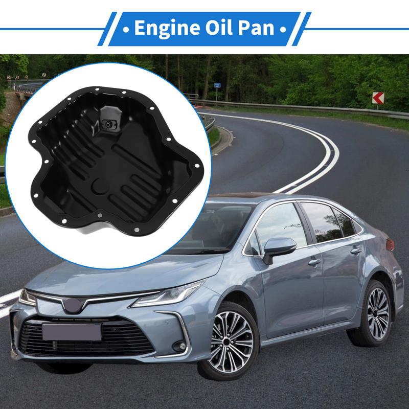 X Autohaux 1 Pc No.121010H050 Engine Oil Pan for Toyota Camry 2007-2011 Steel Black