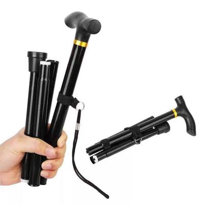 Adjustable Aluminum Folding Trekking Poles with Anti-slip Grip for Hiking and Elderly Support