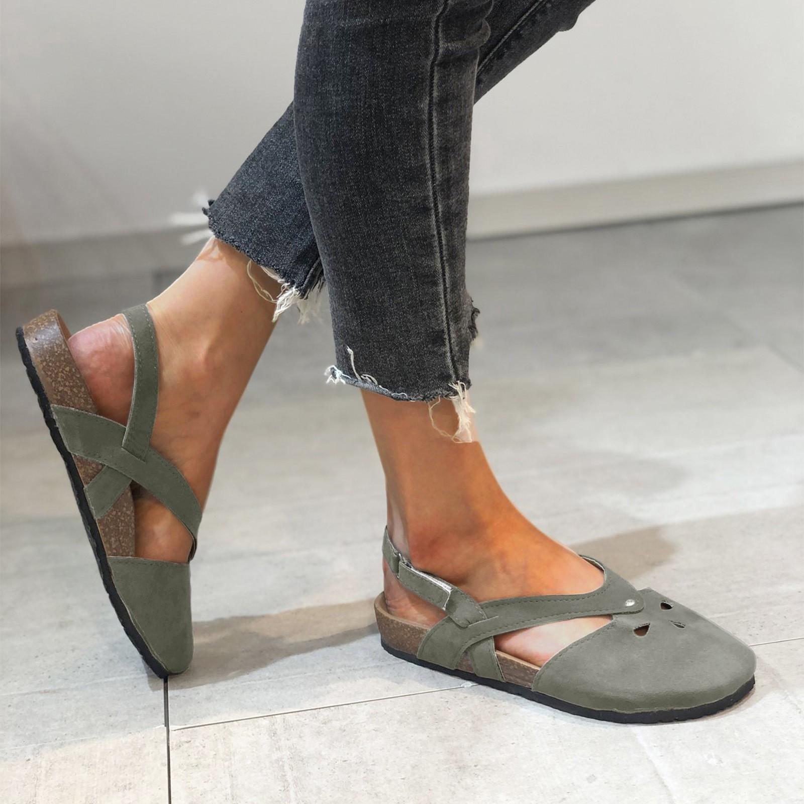 

Сандалии на высоком каблуке с плоским носком, дышащие, модные, полые, летние, цветные и женские, однотонные, женские сандалии 42