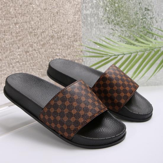 

Женские модные шлепанцы на толстой подошве с принтом в одно слово, с открытым носком, легкие пляжные шлепанцы (W) 36 темно-коричневого