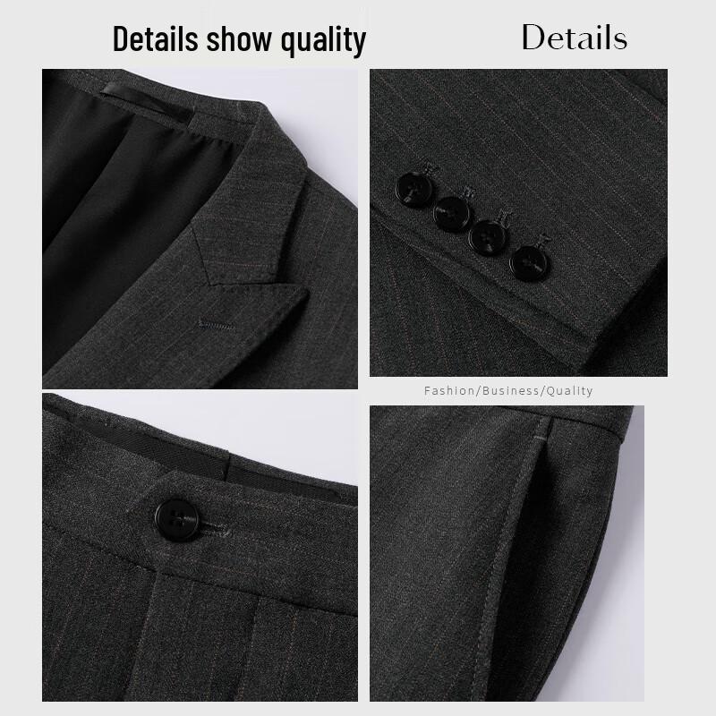 Kaseye Unisex Slim Fit Striped Business Suit Set