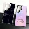 Love Yourself Flower Heart Line Kpop Shockproof Phone Case for Samsung Galaxy S26 Edge S25 Ultra S24 FE S23 Plus S21 Cover Anti