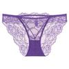 Big Size Lady Spring Summer Ultra Thin Sexy Lace Pure Cotton Crotch Lift Hip Low Waist Briefs