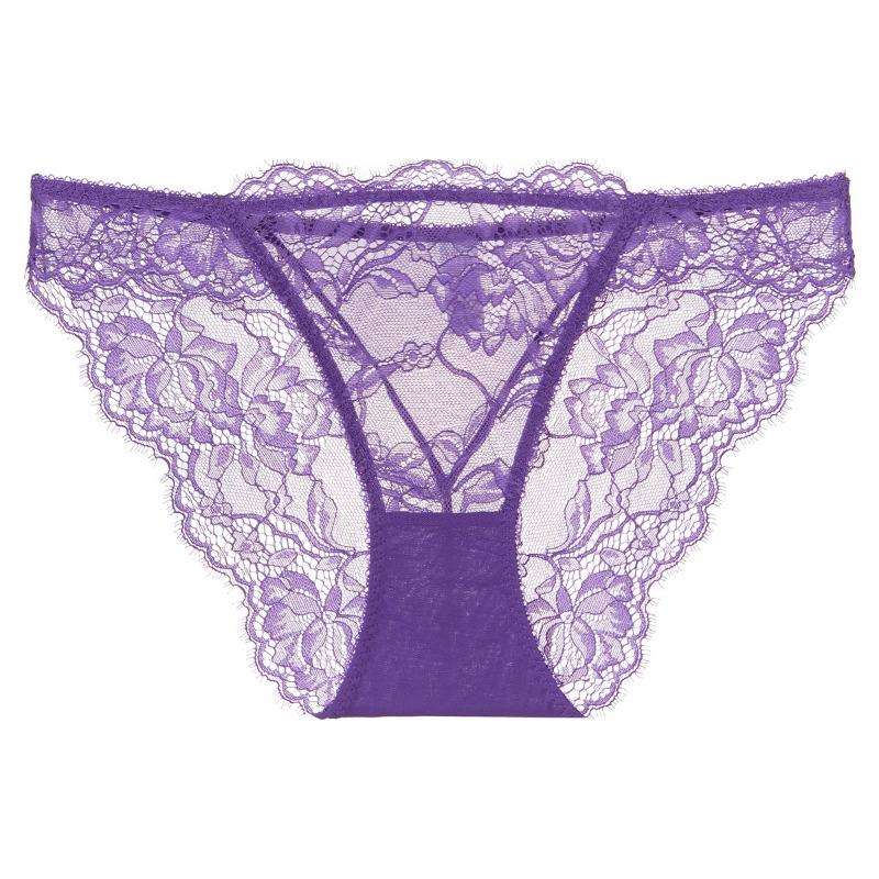 

Большой размер женские весенне-летние ультратонкие сексуальные кружевные трусы с ластовицей из чистого хлопка, приподнимающие бедра, с низкой посадкой XXL фиолетовый