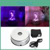 Versatile 110v-220v 3d Crystal Laser Display Lamp Stand With Original Rotating Led Night Light Adapter