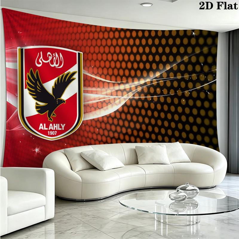 Al Ahly Sporting Wall Tapestry Aesthetic Wall Hanging Printed Fabric Blanket Decorative Tapestries for Bedroom Living Room Home Decor