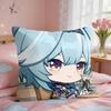Eula Cute Cute Genshin Impact Cushion Cover Square Short Plush Pillow Case Living Room Sofa Home Decor Funda X