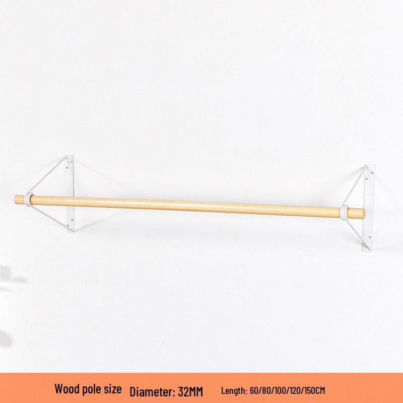 Wall-Mounted Solid Wood Display Rack for Children's and Women's Clothing