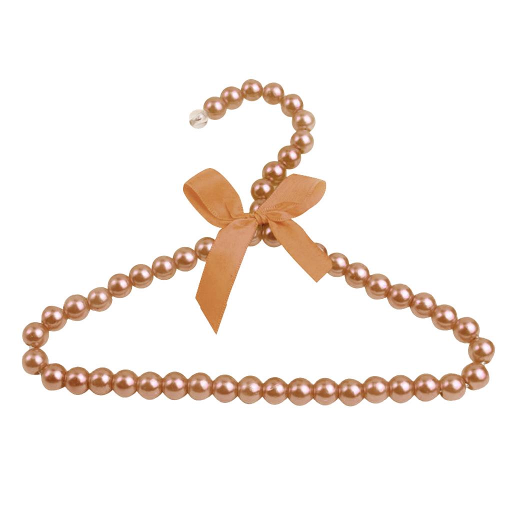 Faux Pearl Bow Clothes Hangers Hook for Children Kids Bowknot