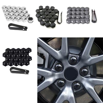 Wheel Center Hub Caps for Tesla Model 3/S/X With Center Cap Set & Wheel Lug Nut Cover Kit Tesla Decorations