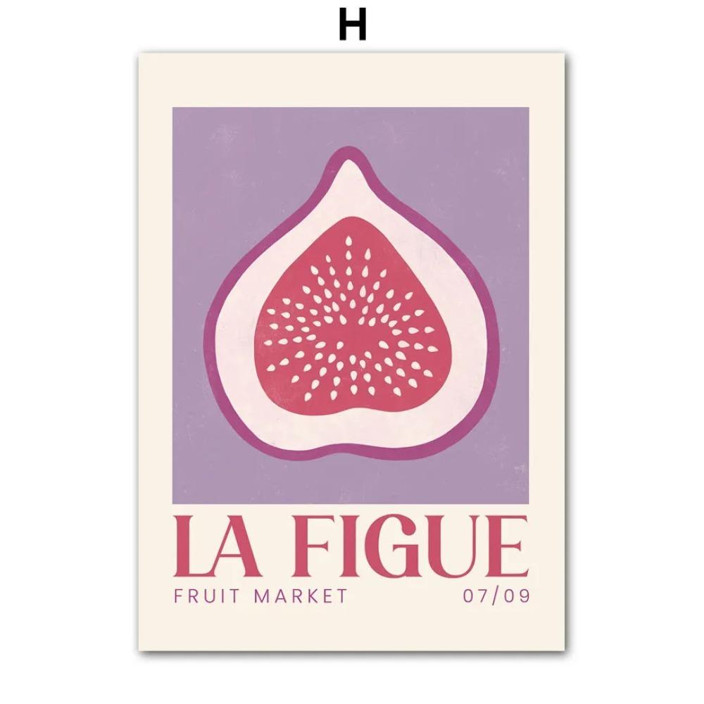 Fruit Market Lemon Grape Pineapple Watermelon Fig Wall Art Canvas Painting Nordic Posters and Prints Wall Pictures Kitchen Decor