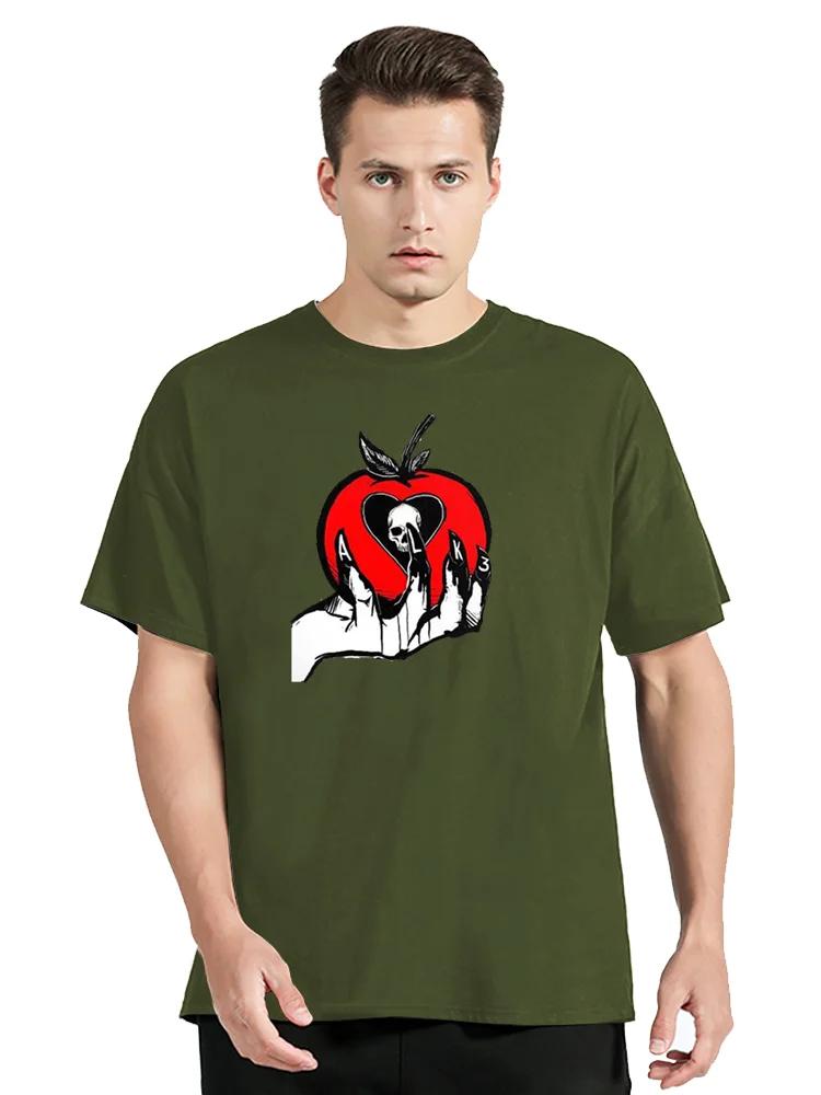 New Cotton T-Shirt Men Alkaline Trio With Black Top Klassisch Heartskull Casual Top TShirt Clothing Oversized Tees