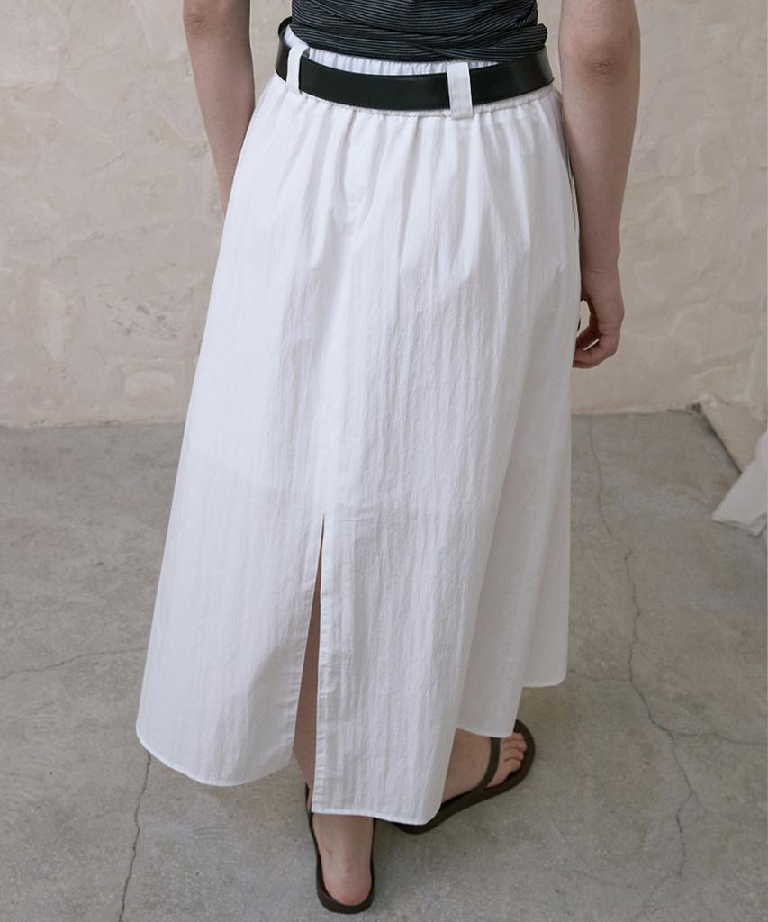 SIGREAT Drape Wrap Skirt_White
