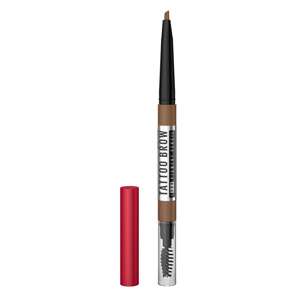 Maybelline New York Tattoo Brow 36h Brow Pencil Natural Brown Waterproof Long-lasting Precision Tip Eyebrow Makeup 0.25 g