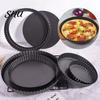 Pizza Tray Easy to Demould High Hardness Wave Edge Design Cake Pan Carbon Steel Round Pastry Baking Home Supplies