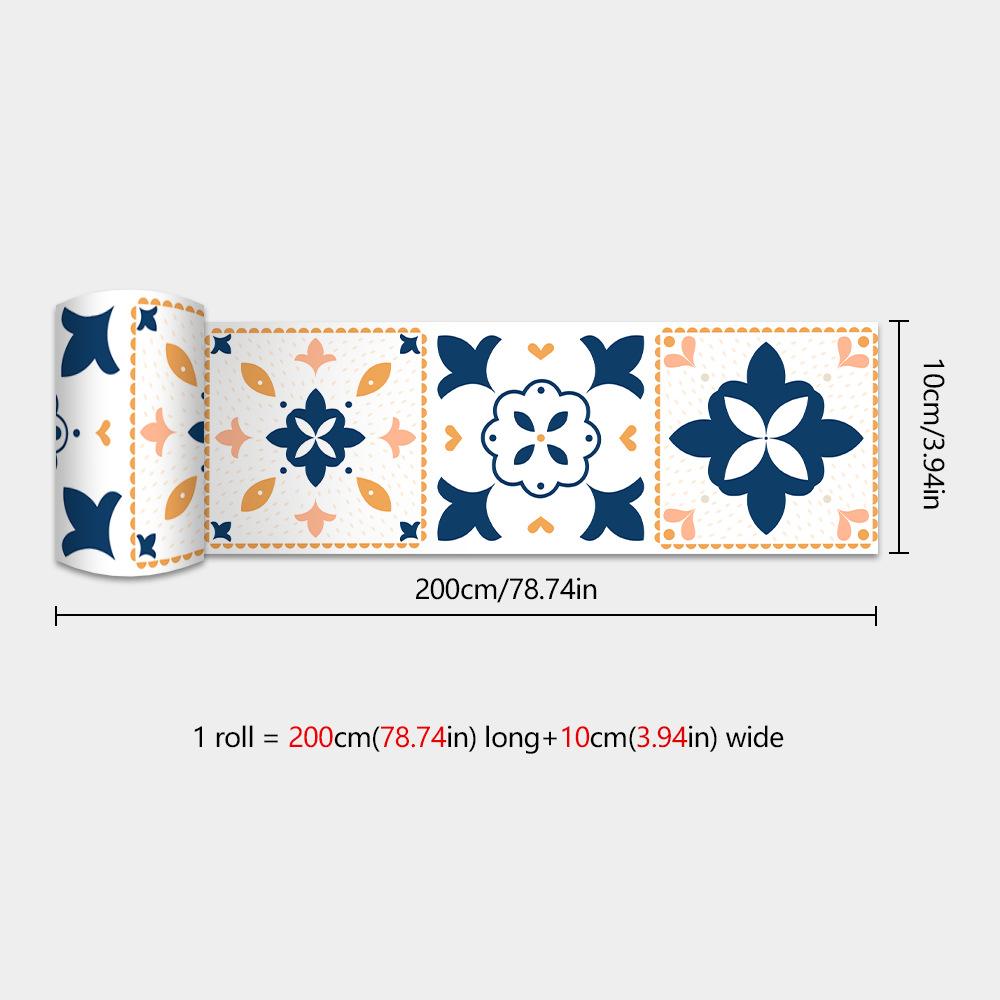 

Ретро Узор Геометрический Пояс Спальня Гостиная Прихожая Дом Наклейки для Украшения Стен