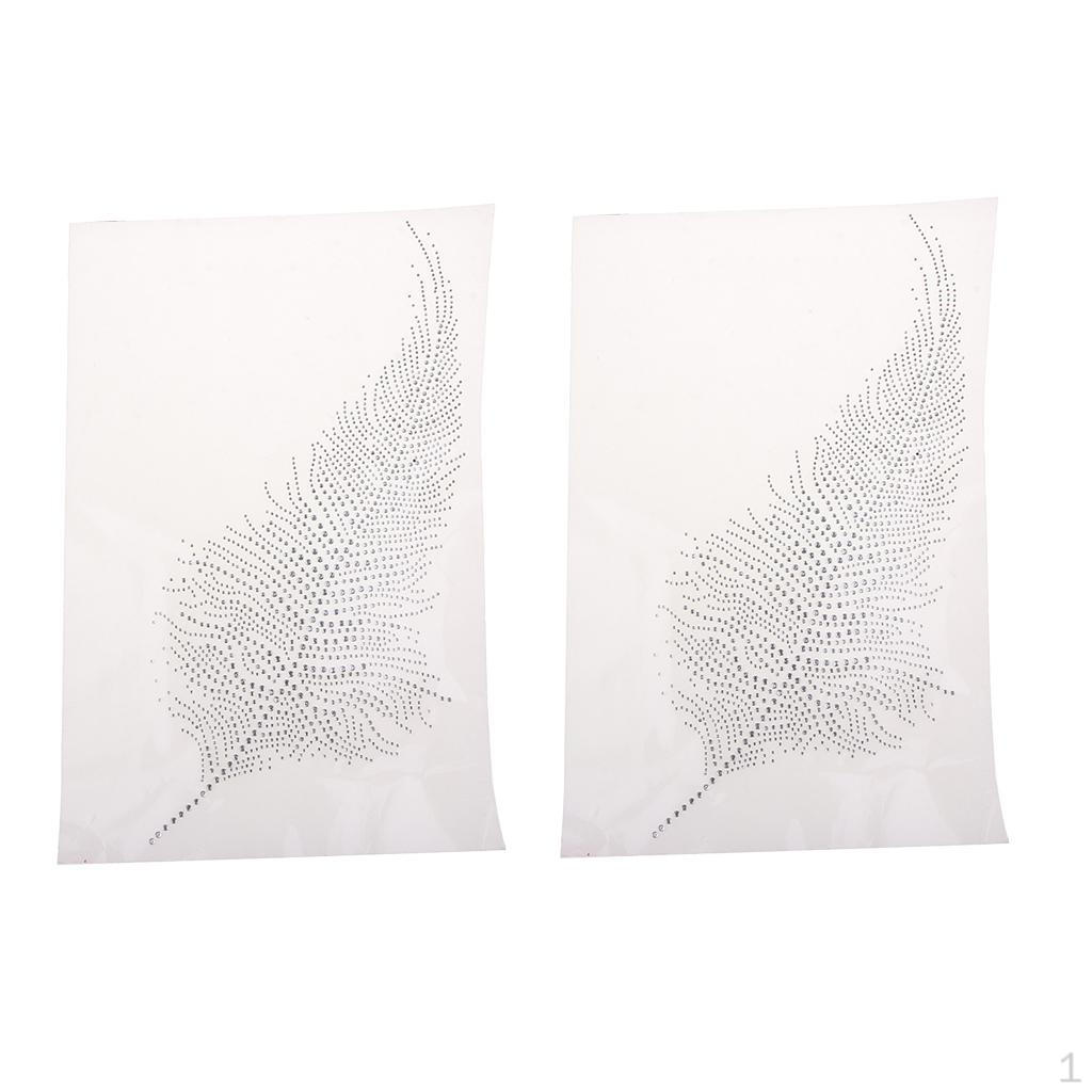 

2x стразы с перьями, кристаллы, пресс-трансфер, сделай сам