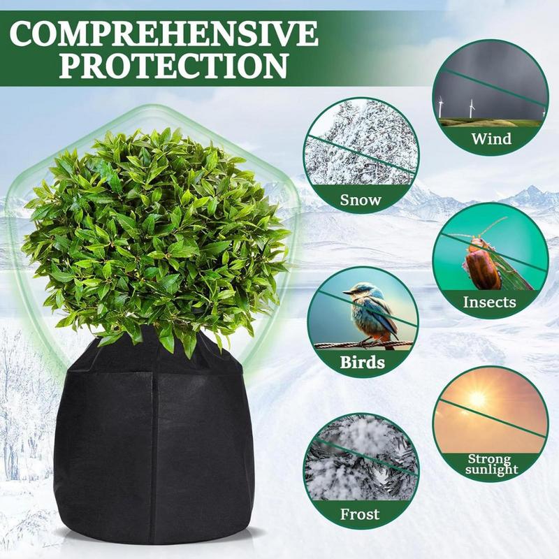 Winter Plant Pot Cover Winter Flower Pot Cover with Freeze Protection Cold Weather Trees Jacket Breathable Pot Protectors
