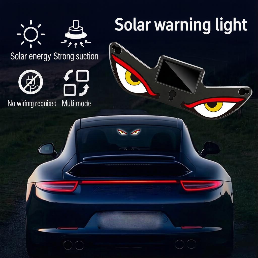 1 PZ Luce Neon per Auto Alimentata a Energia Solare Luce d'Ambiente a LED Senza Fili Ventosa Lampada Respiratoria per Atmosfera Ricaricabile USB