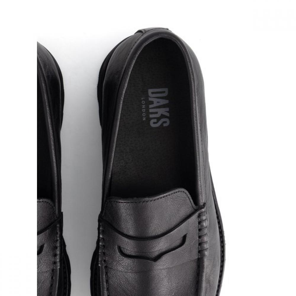 Daks Men S beSt Comfort Saffiano Penny Loafer Drm601ke10  Black 