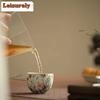 1pc/lot Ru Kiln Ink Bamboo Tea Cup Boutique Gracked Glaze Master Cup Tasting Mug Tea Bowl Tea Pair Meditation Cup Teaware 61ml