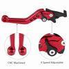 2pcs CNC Aluminum Brake Clutch Levers Red/Black Modified Brake Lever  For Dual-Disc Motorcycle