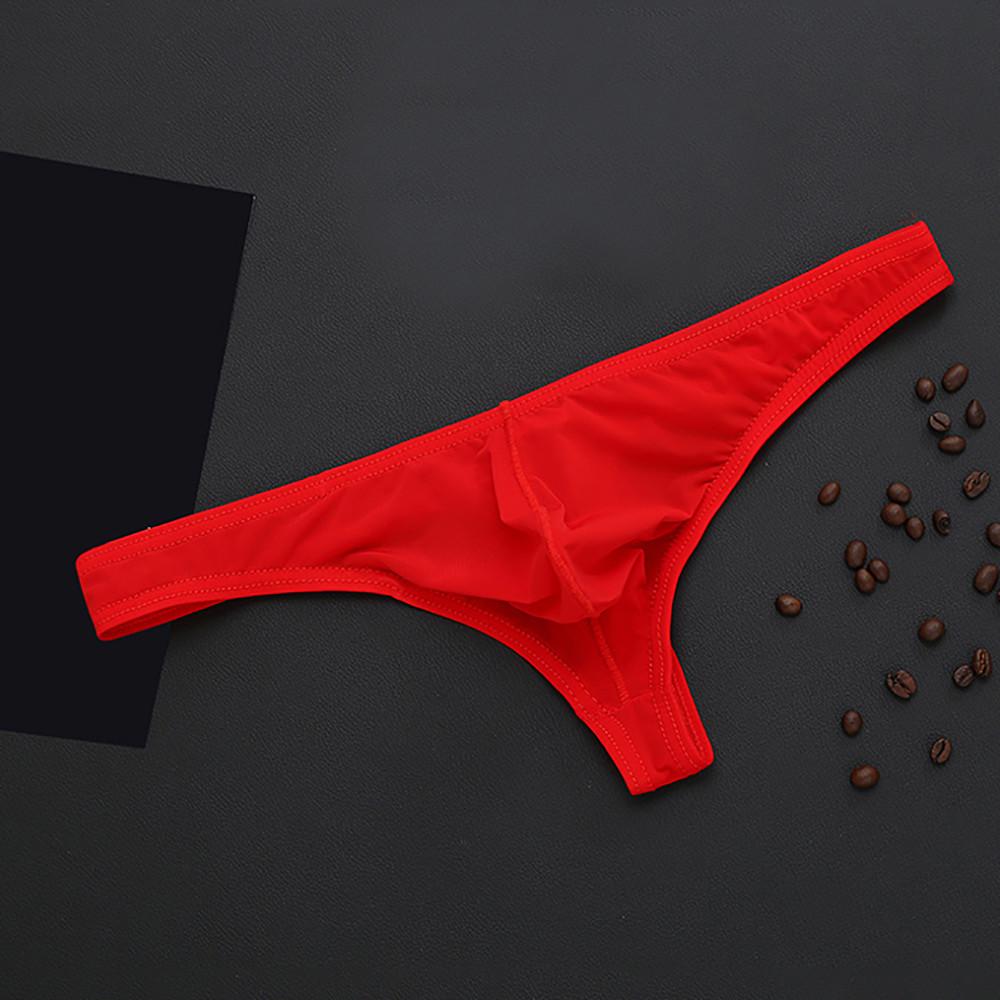 Herrenunterwäsche-Höschen, sexy Tanga-Shorts, erhöhte Unterwäsche, Eisseide, T-Unterwäsche