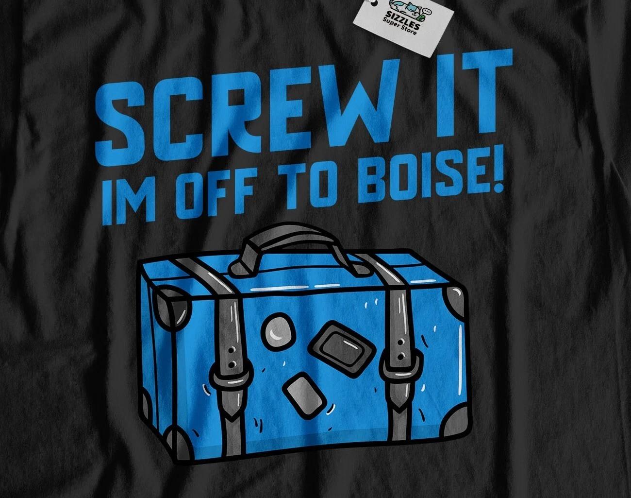 

Я уезжаю в Бойсе Унисекс Смешная футболка «Переезжаю в Бойсе» Футболка Айдахо 3XL