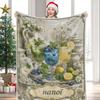 Lavender Wildflowers Premium Velvety High-Quality Flannel Blanket Ideal for Halloween Christmas Holiday Season Gifts