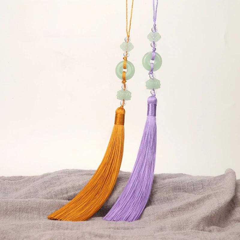 2Pcs Imitation Chinese Knot Tassels DIY Curtain Clothes Bag Craft Supplies Classical Style Tassel Pendant 13cm Beaded Fringe