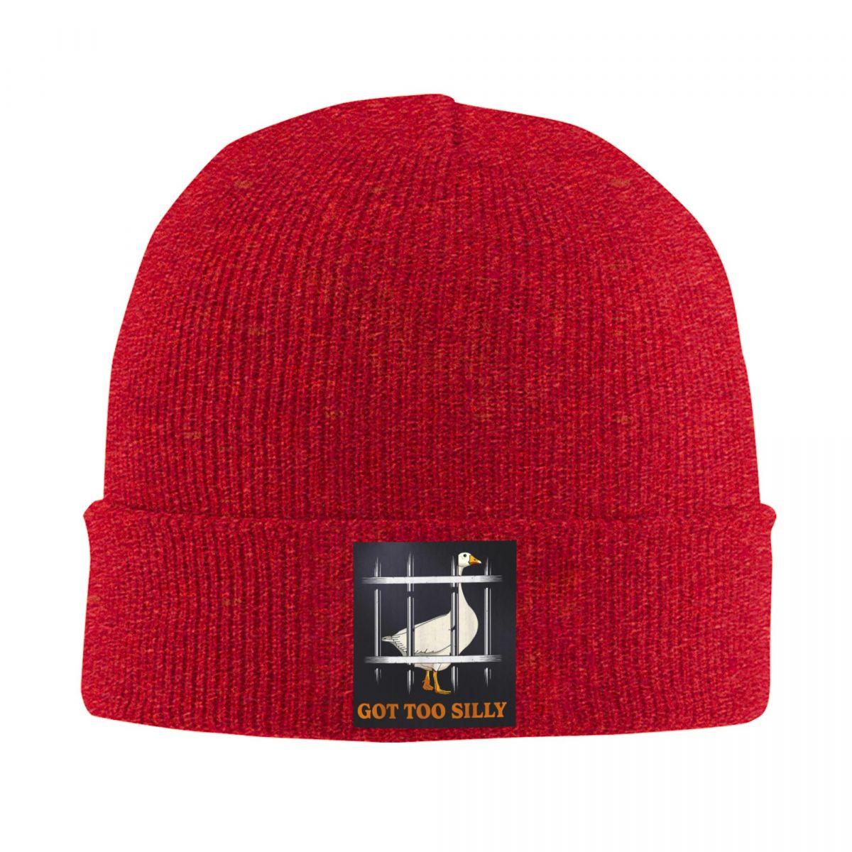 

Got Too Silly Goose Funny Warm Knitted Cap Hip Hop Bonnet Hat Autumn Winter Outdoor Beanies Hats for Unisex Adult One Size
