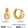 Yori High Quality Stainless Steel Shiny Cubic Zirconia Round Daily Hoop Earrings Versatile Popular PVD Waterproof Jewelry