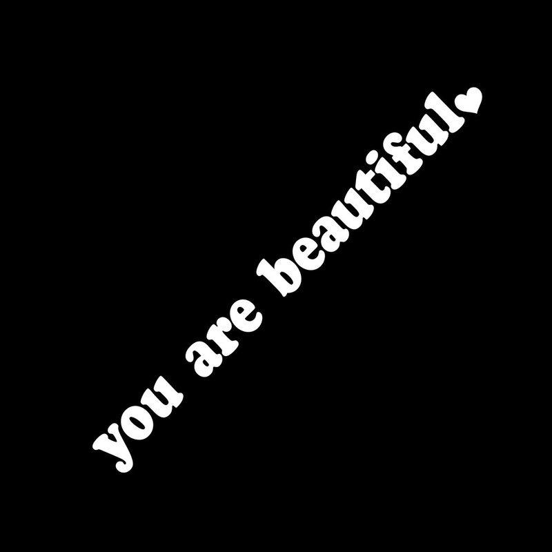 Decorative Car Sticker For Rearview Mirror You Are Beautiful Waterproof Sticker For Cars And Motorcycles car accessories