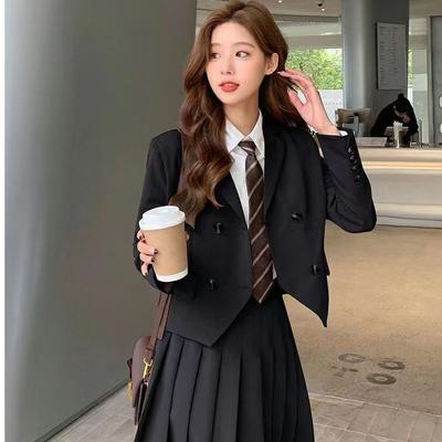 Traje femenino sofisticado para oficina, blazer formal para mujer con falda