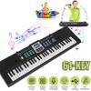 61 Keys Digital Music Electronic Keyboard Kids Multifunctional Electric Piano for Piano Student with Microphone Function