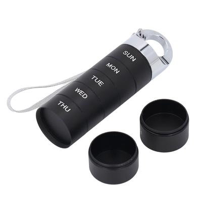 Weekly Medicine Organizer Aluminum Alloy 7 Day Waterproof Travel Medicine Case Portable Metal Daily