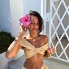 French Chic One-Shoulder Cut-Out Beach Dress Set: Solid Top & Pleated Long Skirt