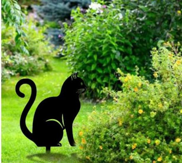 Bastet Gardening Garden Cat Garden Metal Garden Set of 3 Dancing Cats Accessories, Figurines, Ornaments, Plates, Objects,