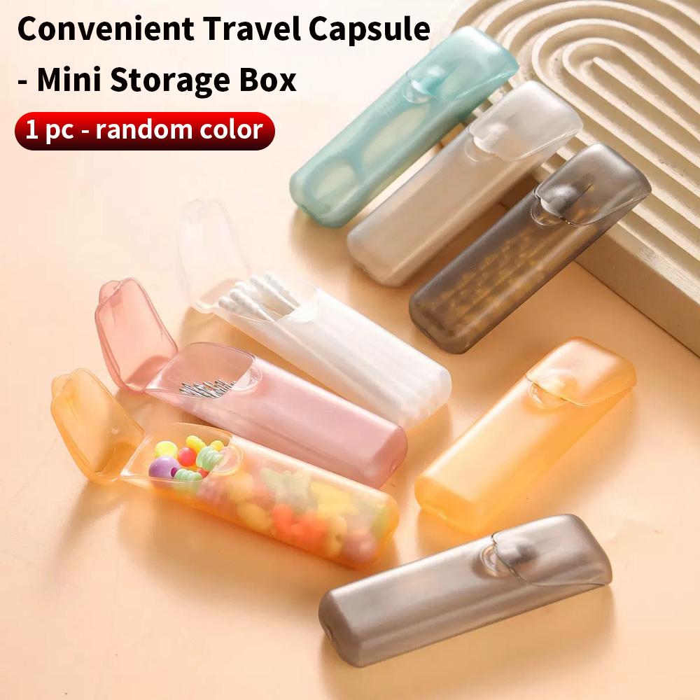 10PCS/5PCS/1PC-Mini Portable Storage Box for Dental Floss, Cotton Swabs, Toothpicks, Pills