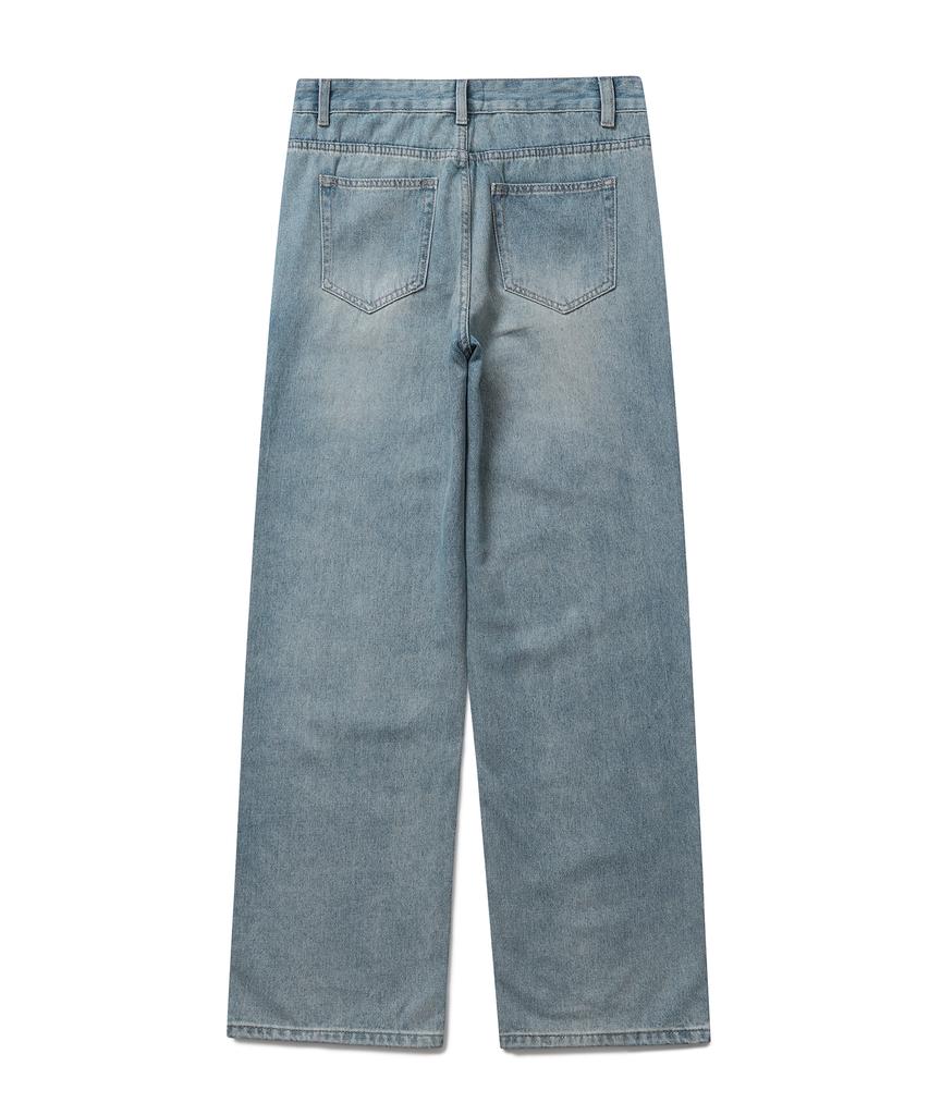 CONNECT KINLOCH Loose Straight Denim Pants (Light Blue)