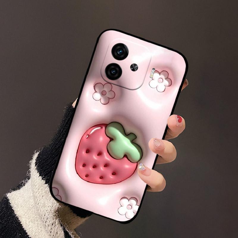 Für Vivo IQOO Z9 Turbo Rückabdeckung Mode Schwarz Weiches TPU Silikon Handyhülle Für IQOO Z9 Turbo 5G Handy Schutzhülle Fundas