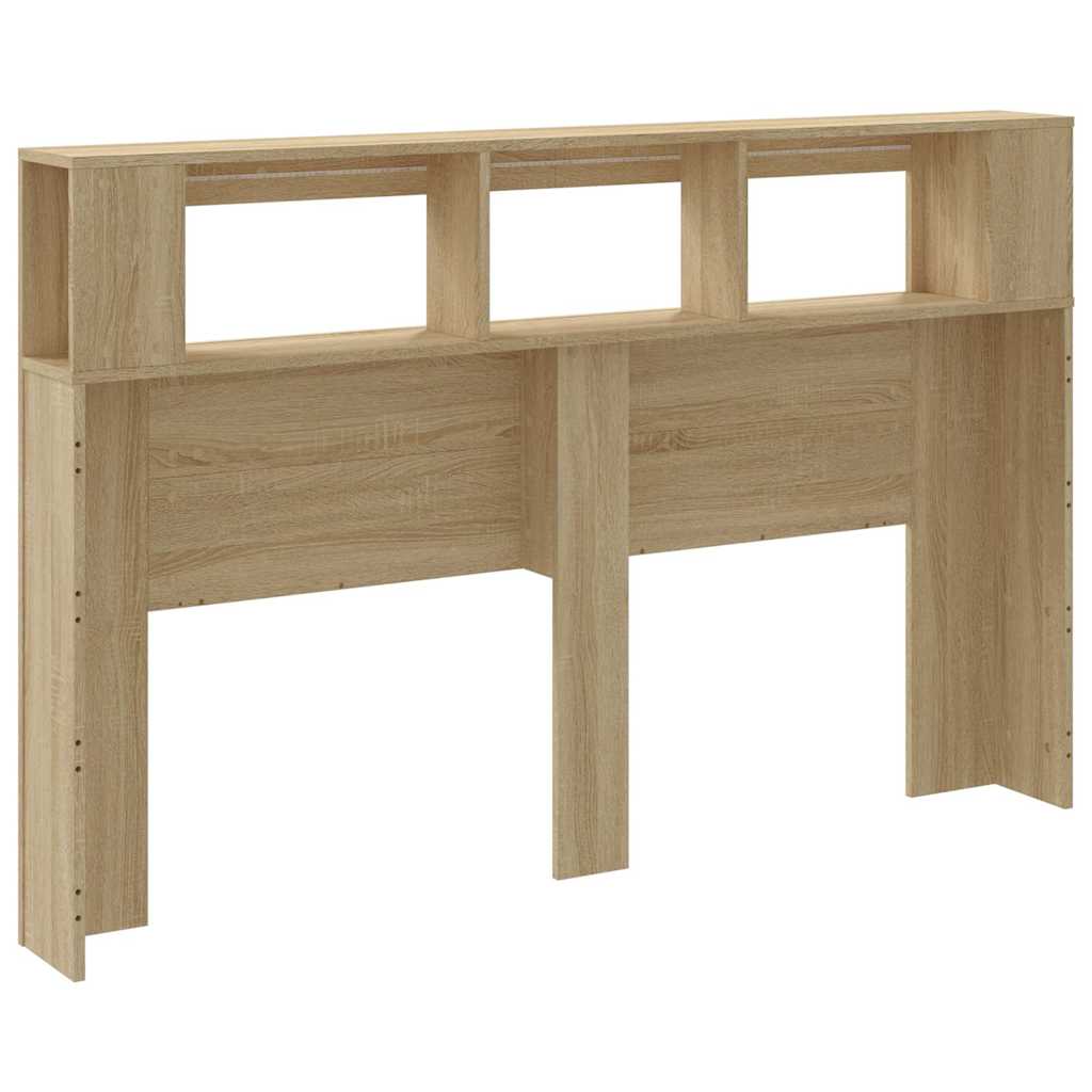 Wezgłowie Łóżka Z Led, Dąb Sonoma, 160X18,5X103,5 Cm