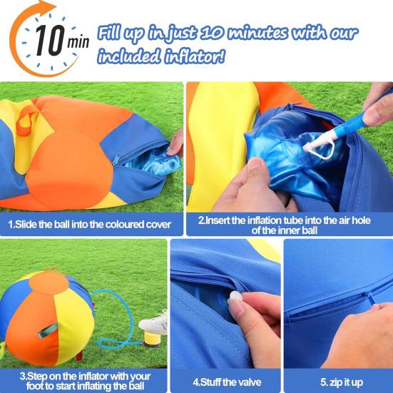 Hüteball für Hunde Beruhigender Ball mit Griff aufblasbarer Trainingsball für große Rassen kleine mittlere Hunde Aktives Spiel Bewegung