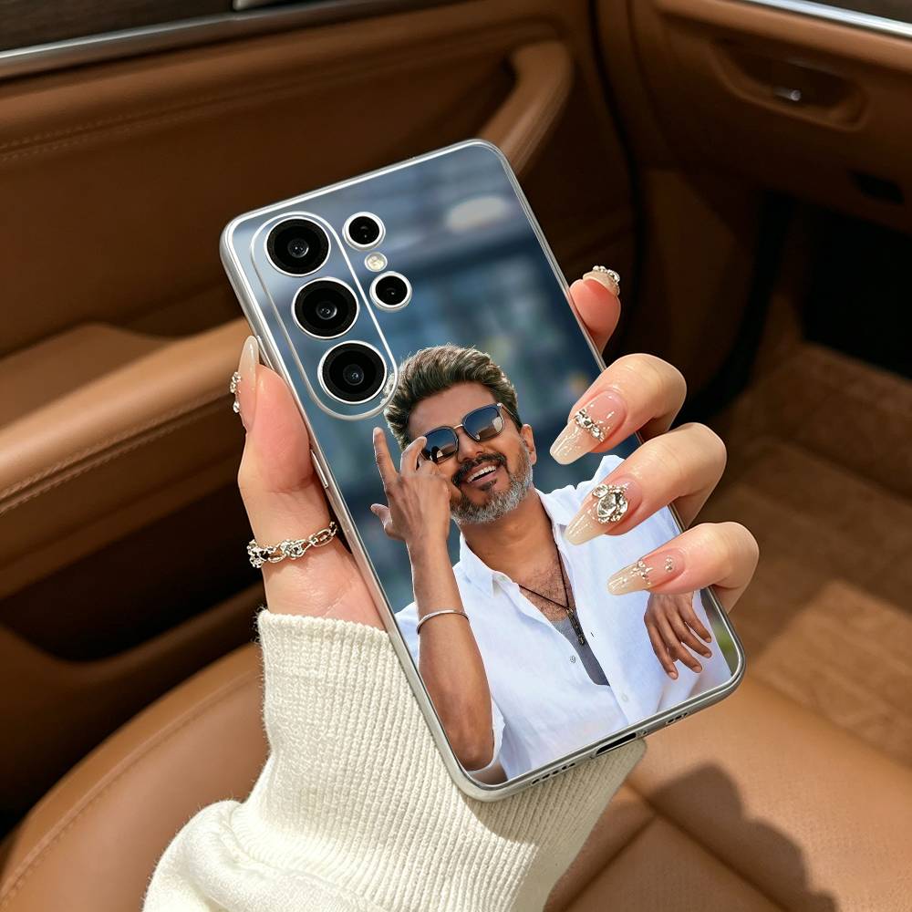 Thalapathy Vijay India Clear Soft Silicone Phone Case forSamsung S25, S24, S21, S22, S23, S30, Ultra, S20, Plus