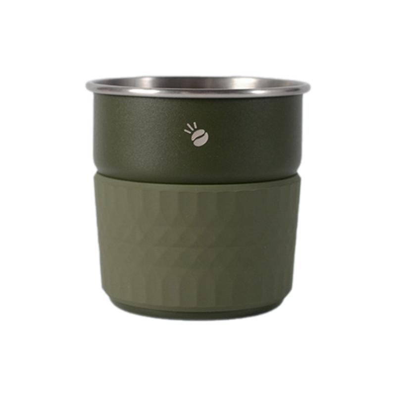

Convenient and Secure Stainless Drink Container Practical Heat Insulated Coffee Cup with Sleeve for Coffee Enthusiasts зелений