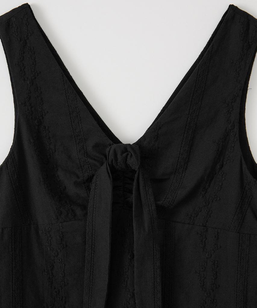 Salon De Yon Hampton Ribbon Mini Dress_ Black