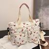 Trendy Cherry Printed Portable Tote Bag Versatile Large Capacity Casual Light Crossbody Mommy Bag