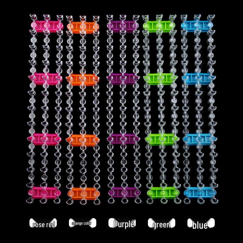 DIY Lern-Regenbogenarmband-Webbrett - 13 Stifte