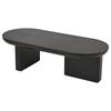 N625P300081S) 119.7*49.8*35.5 cm Black Modern Minimalist Coffee Table, Spray-Painted Living Room Table, Oval, MDF